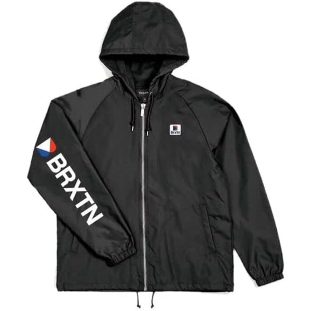 BRIXTON Men's Claxton Stowell Hood Jacket Size M In Black
